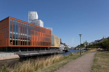 Malmoe İsveç 'te Vstra Hamnen (Batı Limanı)