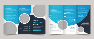 Üçlü Broşür Şablonu, Broşür, Şirket profili, Broşür, Broşür, A4 tasarımı