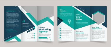 Üçlü Broşür Şablonu, Broşür, Şirket profili, Broşür, Broşür, A4 tasarımı