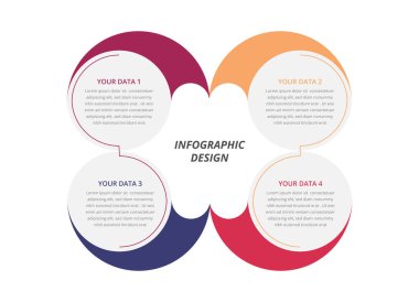 Infographic Design Şablonu, Vektör illüstrasyon Grafik Tasarımı, Bilgi Grafikleri için Yaratıcı Konsept