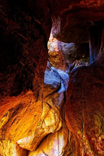 Mysterious Cave Entrance Buffalo Park Flagstaff Arizona — Stock Photo, Image