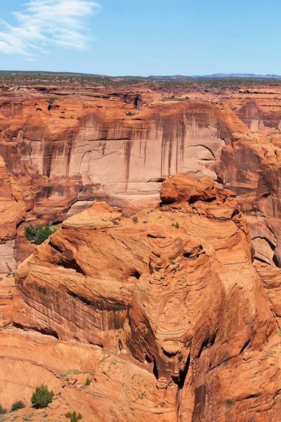 Fantastiska Klippformationer Vid Canyon Chelle Arizona Dessutom Ett Moln Blå — Stockfoto