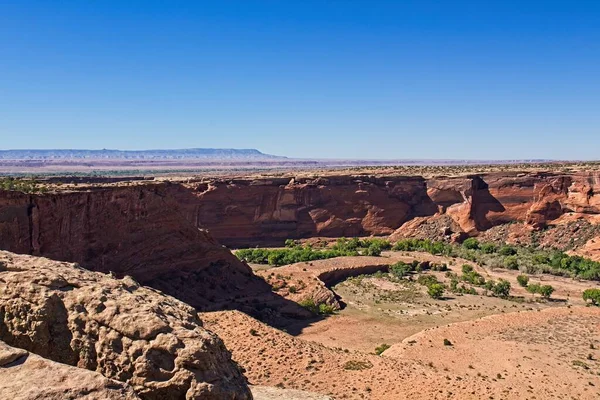 Över Canyon Chelle Arizona Visar Den Avlägsna Horisonten Och Stor — Stockfoto