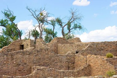 Aztek Harabeleri Ulusal Anıtı 'ndaki Pueblo' nun bir parçası, Aztek, New Mexico.