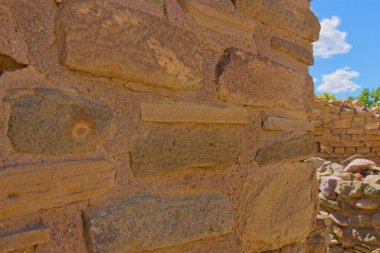 Somon Pueblo, New Mexico 'da bir duvar..