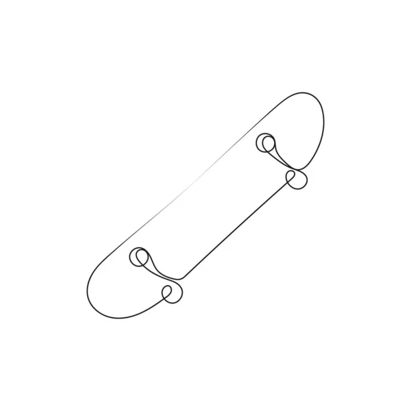 Dessin Skateboard Hipster Concept Sport Classique Extrême Illustration Vectorielle — Image vectorielle