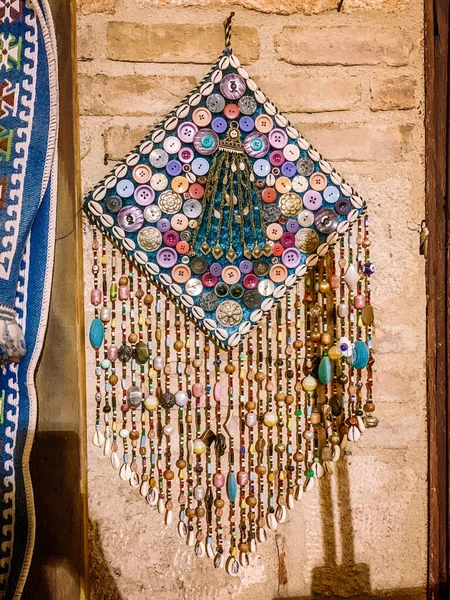 Hermoso Interior Marroquí Con Decoraciones Azules Blancas — Foto de Stock