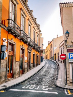 İsveç 'teki Stockholm şehrinin sokak manzarası
