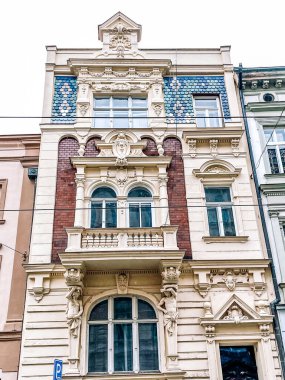 Poznan, Polonya 'daki tarihi şehrin ön cephesi