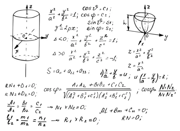 Yrkesutbildning Och Vetenskaplig Bakgrund Matematikteori Och Matematisk Formel Ekvation Och — Stock vektor