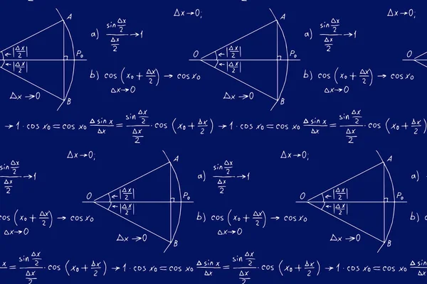 Винтажное Образование Теория Права Геометрии Уравнение Математической Формулы Доске Векторная — стоковый вектор