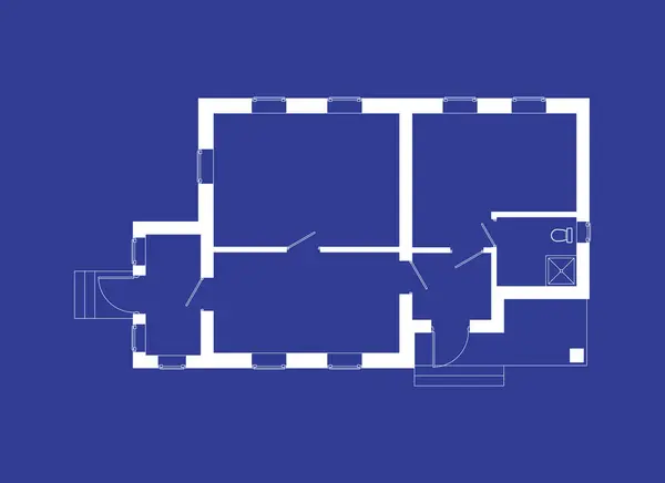 План Підлоги Сучасної Квартири Заміський Будинок Векторний Архітектурний Фон — стоковий вектор
