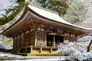 Uda City 'deki Murou-ji tapınağı, Japonya' daki Nara Bölgesi. (02-16-2022 'de çekildi.)