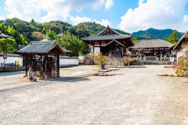 Katsuragi şehrindeki Taima-dera tapınağı, Japonya 'daki Nara bölgesi. (10-17-2023 'te çekildi.)