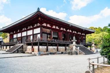 Katsuragi şehrindeki Taima-dera tapınağı, Japonya 'daki Nara bölgesi. (10-17-2023 'te çekildi.)