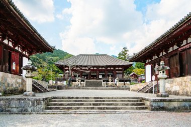 Katsuragi şehrindeki Taima-dera tapınağı, Japonya 'daki Nara bölgesi. (10-17-2023 'te çekildi.)