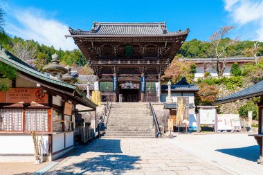 Sakurai şehrindeki Hase-dera tapınağı, Japonya 'daki Nara bölgesi. (10-24-2023 'te çekildi.)