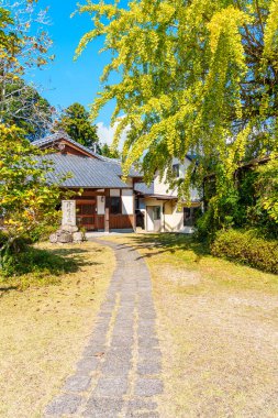 Nara 'daki Houtoku-ji tapınağı, Japonya' daki Nara ili. (10-26-2023 'te çekildi.)