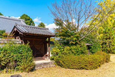 Nara 'daki Houtoku-ji tapınağı, Japonya' daki Nara ili. (10-26-2023 'te çekildi.)
