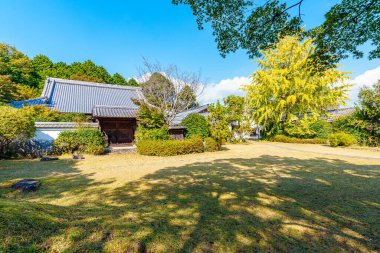Nara 'daki Houtoku-ji tapınağı, Japonya' daki Nara ili. (10-26-2023 'te çekildi.)