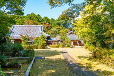 Nara 'daki Houtoku-ji tapınağı, Japonya' daki Nara ili. (10-26-2023 'te çekildi.)