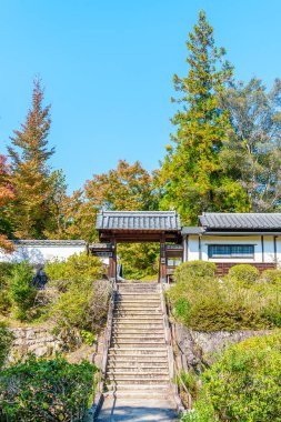 Nara 'daki Houtoku-ji tapınağı, Japonya' daki Nara ili. (10-26-2023 'te çekildi.)