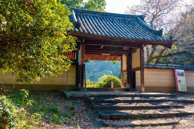 Tenri şehrindeki Chougakuji tapınağı, Japonya 'daki Nara ili. (11-01-2023 'te çekildi.)