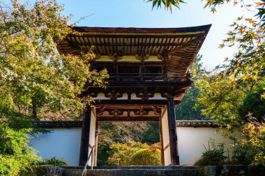 Tenri şehrindeki Chougakuji tapınağı, Japonya 'daki Nara ili. (11-01-2023 'te çekildi.)