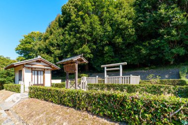 Eski Kraliçe Himiko 'nun Mezarı' Hashihaka 'Sakurai şehrinde, Japonya' nın Nara ilinde. (11-01-2023 'te çekildi.)