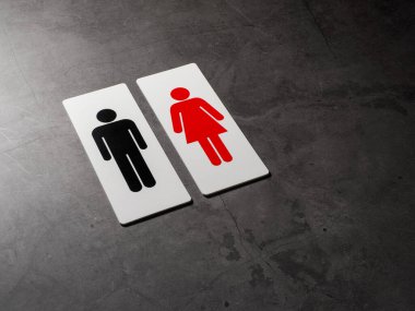 Koyu arkaplanda tuvalet işareti