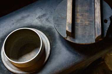 Japon eski mutfağı 'Kamado' (Japon eski evleri))