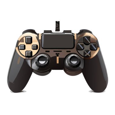 Oyun denetleyici, Doğal renkler, minimalist, uygulamalar ve web siteleri için video oyun alanı düz simgesi, Joystick Vector.