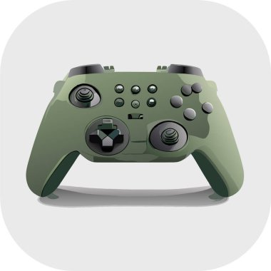 Oyun denetleyici, Doğal renkler, minimalist, uygulamalar ve web siteleri için video oyun alanı düz simgesi, Joystick Vector.