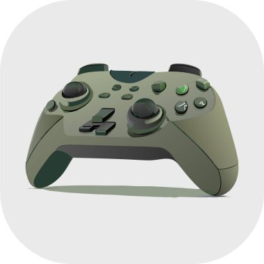 Oyun denetleyici, Doğal renkler, minimalist, uygulamalar ve web siteleri için video oyun alanı düz simgesi, Joystick Vector.