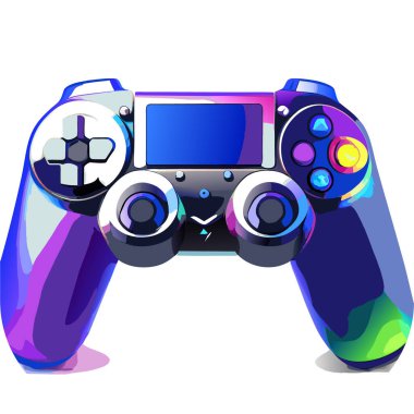 Oyun denetleyici, Doğal renkler, minimalist, uygulamalar ve web siteleri için video oyun alanı düz simgesi, Joystick Vector.