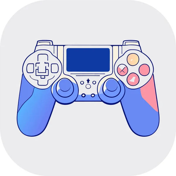 Game Controller Natural Colors Minimalist Video Gamepad Flat Icon Apps — Stock Vector
