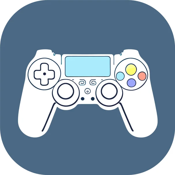 Herní Ovladač Přírodní Barvy Minimalistický Video Gamepad Ploché Ikony Pro — Stockový vektor