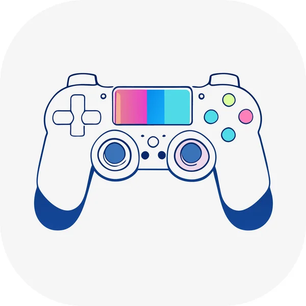 Game Controller Natural Colors Minimalist Video Gamepad Flat Icon Apps — Stock Vector