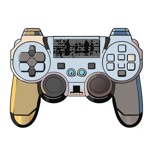 ゲームコントローラー ナチュラルカラー ミニマリスト ビデオゲームパッドアプリやウェブサイトのフラットアイコン Joystick Vector — ストックベクタ