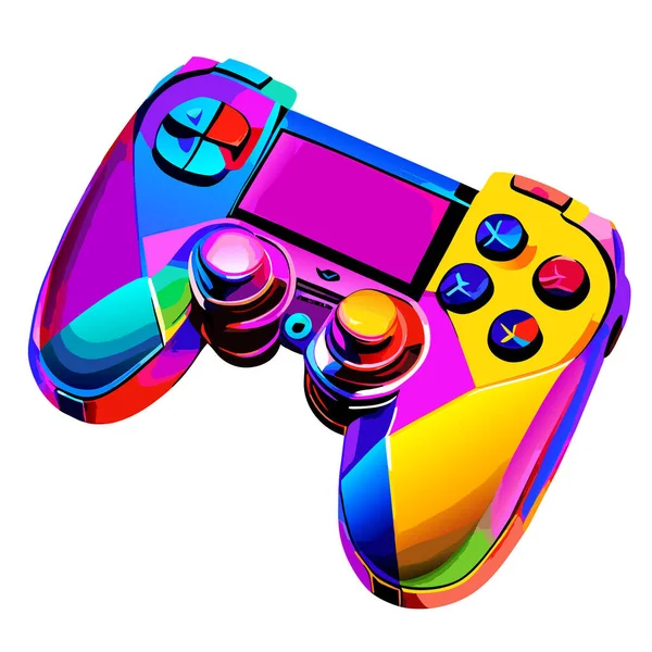 Spel Controller Naturliga Färger Minimalistisk Video Gamepad Platt Ikon För — Stock vektor