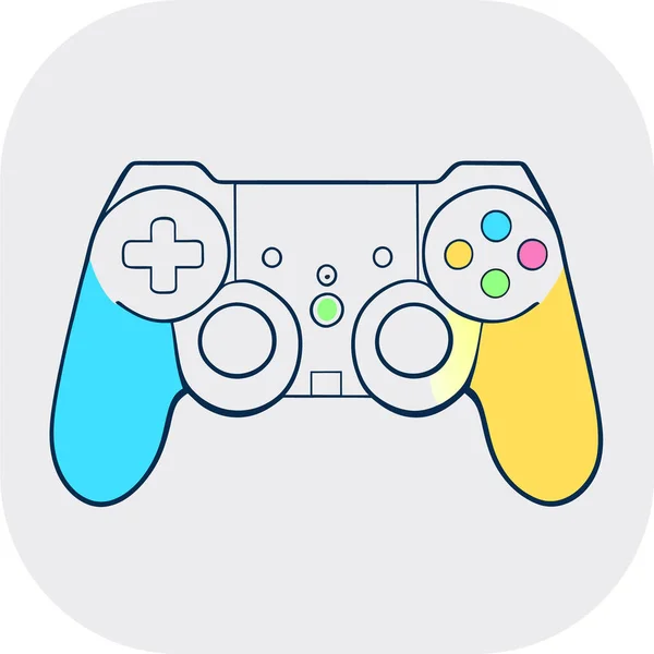 Spel Controller Naturliga Färger Minimalistisk Video Gamepad Platt Ikon För — Stock vektor