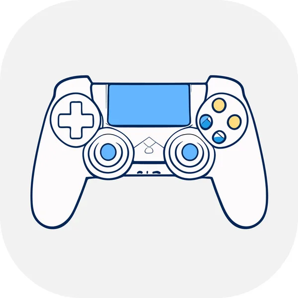 游戏控制器 自然色 简约主义 视频游戏平台平面图标应用和网站 Joystick向量 — 图库矢量图片