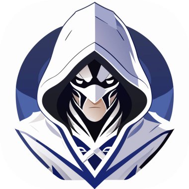 Suikastçı karakter vektörü, esports logo tasarım vektörü için suikastçı illüstrasyonu, hayran sanatı. vektör illüstrasyonu.