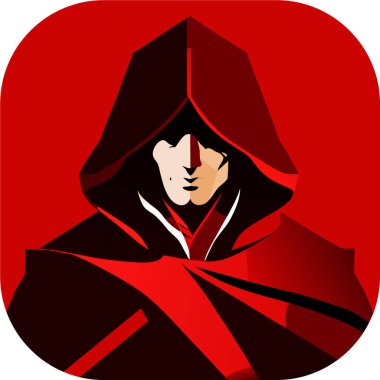 Suikastçı karakter vektörü, esports logo tasarım vektörü için suikastçı illüstrasyonu, hayran sanatı. vektör illüstrasyonu.