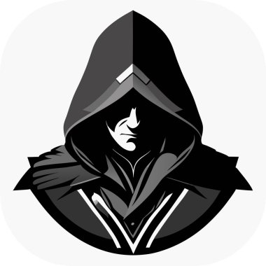 Suikastçı karakter vektörü, esports logo tasarım vektörü için suikastçı illüstrasyonu, hayran sanatı. vektör illüstrasyonu.