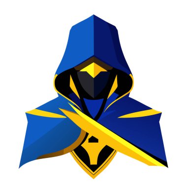 Suikastçı karakter vektörü, esports logo tasarım vektörü için suikastçı illüstrasyonu, hayran sanatı. vektör illüstrasyonu.