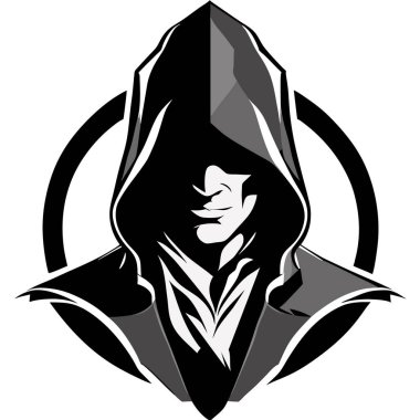Suikastçı karakter vektörü, esports logo tasarım vektörü için suikastçı illüstrasyonu, hayran sanatı. vektör illüstrasyonu.