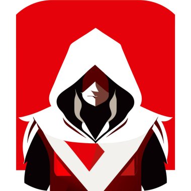 Suikastçı karakter vektörü, esports logo tasarım vektörü için suikastçı illüstrasyonu, hayran sanatı. vektör illüstrasyonu.