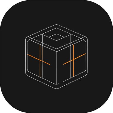 Farklı reklamlar, kapaklar veya afişler için soyut küp vektör şablonları, artırılmış gerçeklik tasarım logosu minimalist parlama, simetrik, karmaşık, sanat,