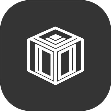 Farklı reklamlar, kapaklar veya afişler için soyut küp vektör şablonları, artırılmış gerçeklik tasarım logosu minimalist parlama, simetrik, karmaşık, sanat,